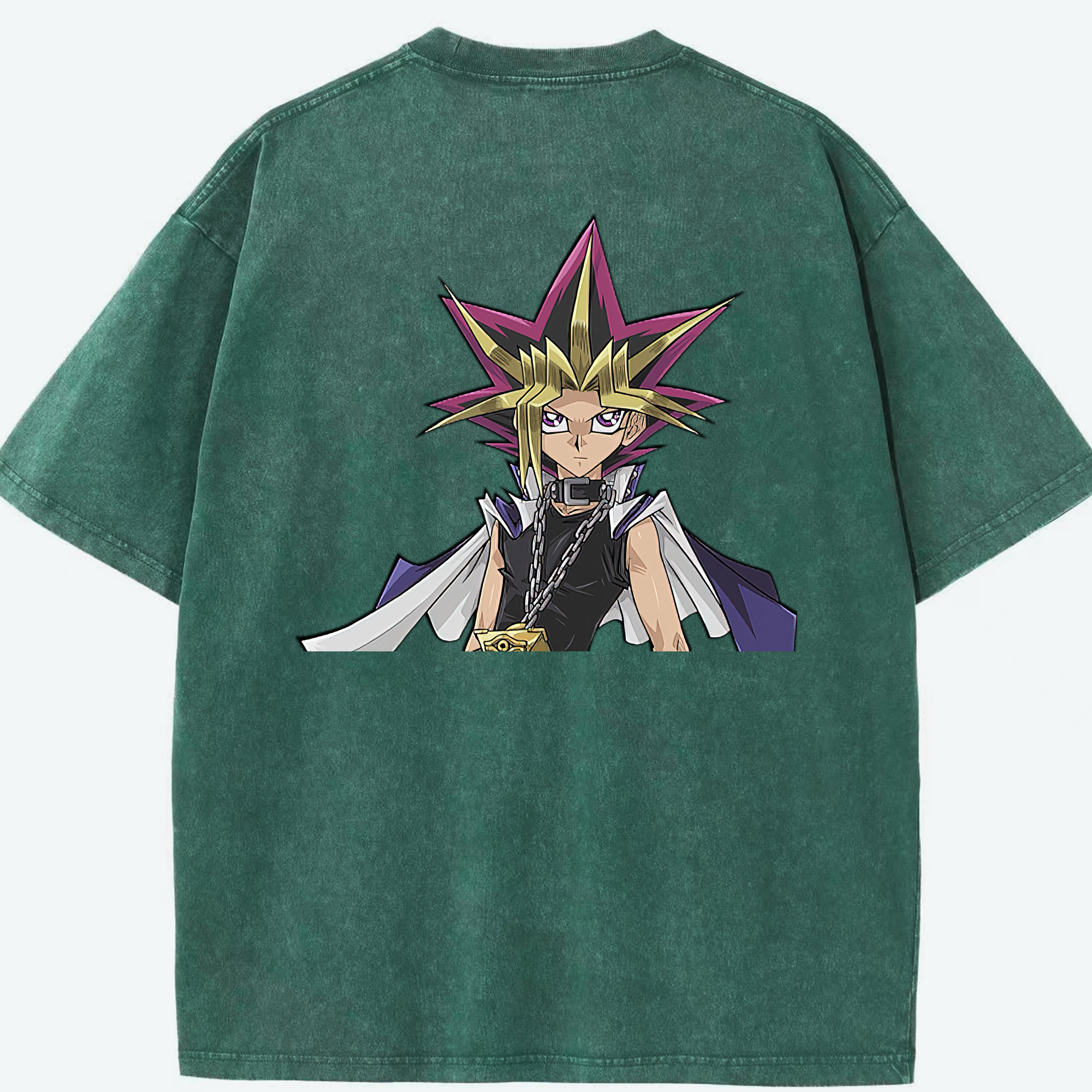 （画像用） 遊☆戯☆王 Yu-Gi-Oh! 綿100% ヴィンテージ風 半袖Tシャツ（背面プリント）